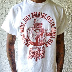 Death leprosy white t-shirt NEW! punk metal